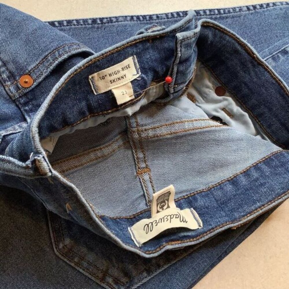 Madewell Jeans 23 10” High Rise‎ Skinny Mackey Button Front Edition - Picture 5 of 8